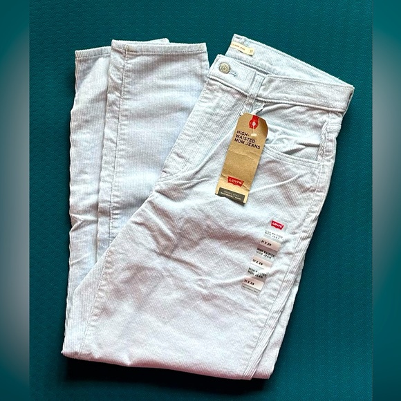 Levi's Denim - Levi Strauss and Company Corduroy High-Waisted Mom Jeans.